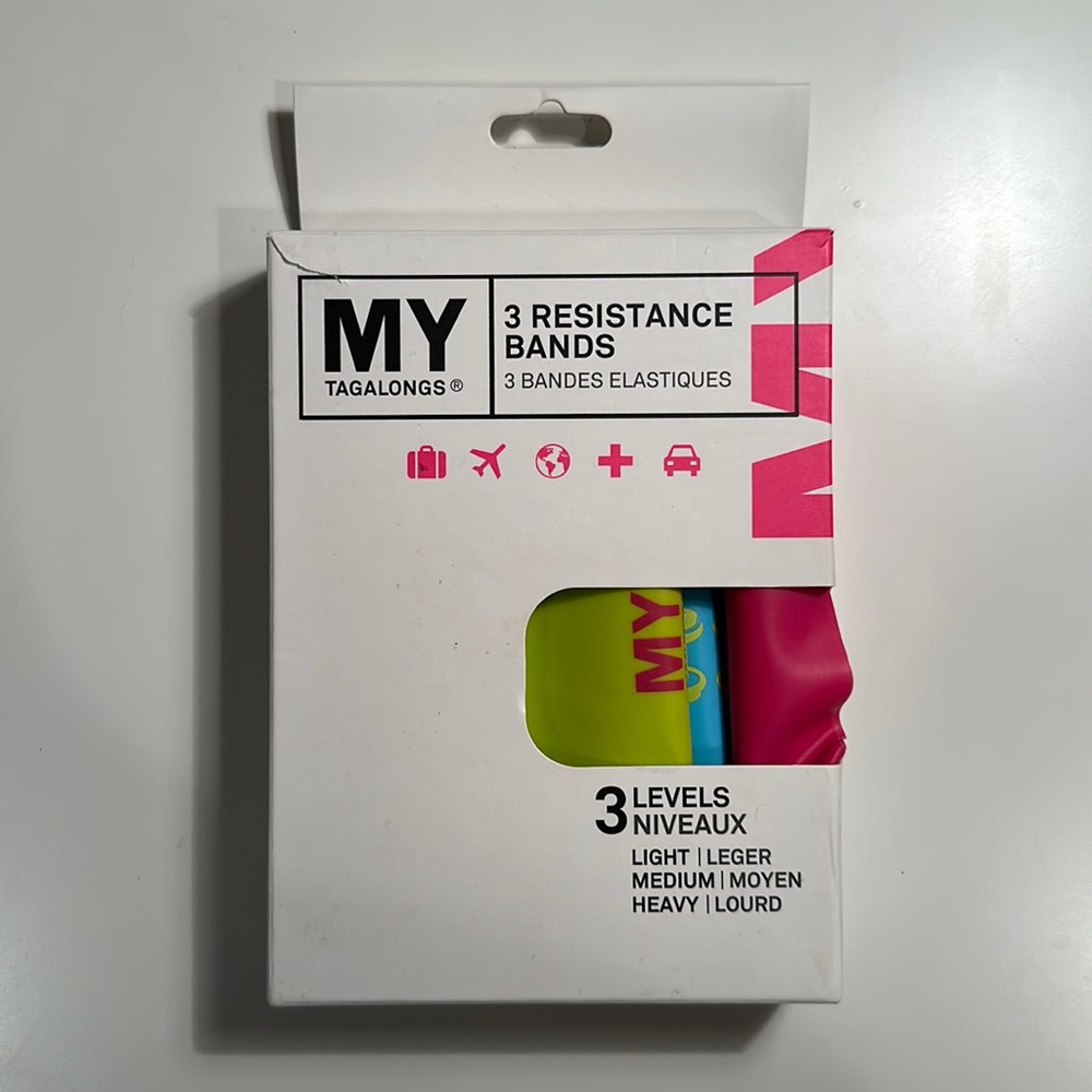 My Tagalongs 3 Resistance Bands - 3 Levels - NEW IN BOX